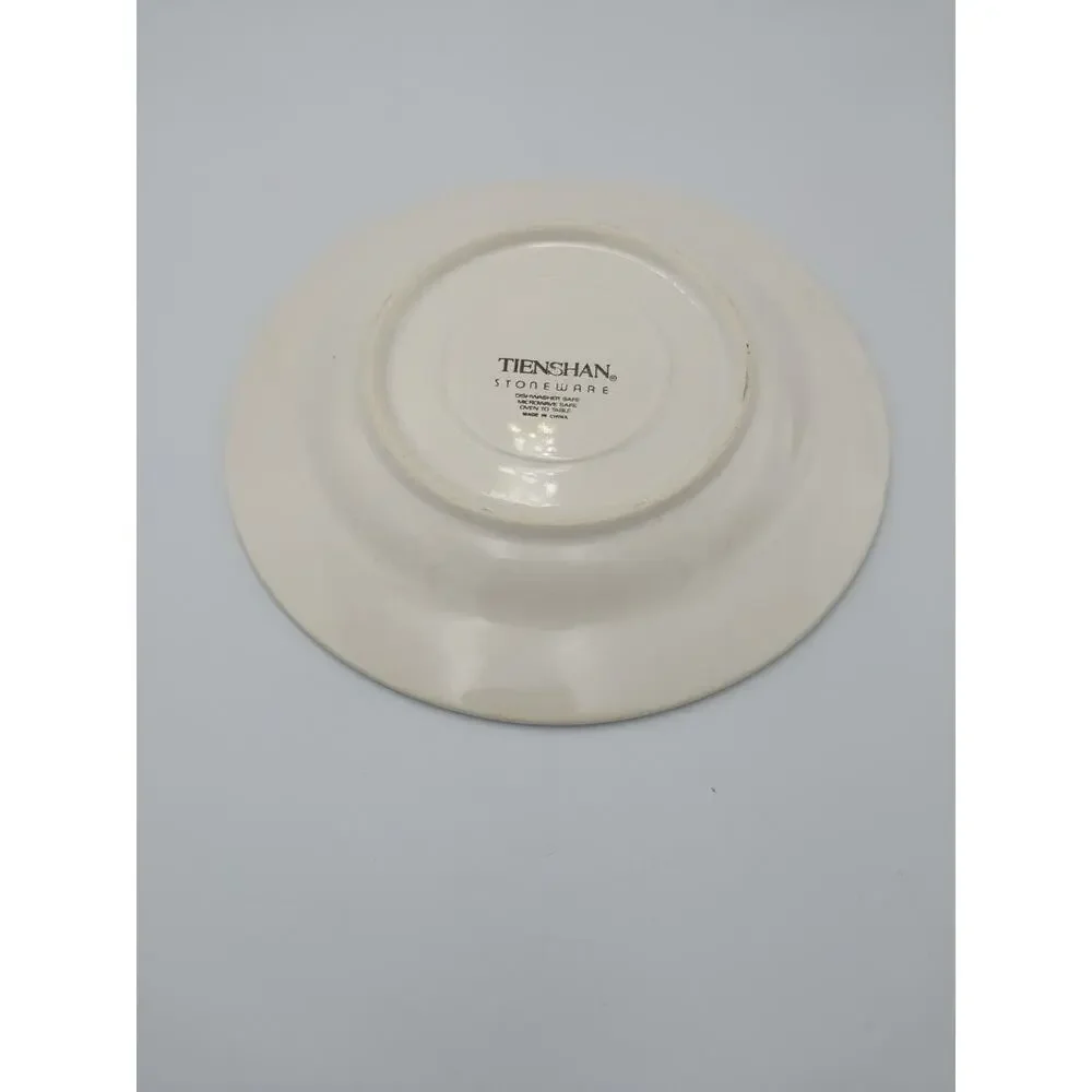 Tienshan Stoneware white & Blue Saucer from‎ the Fantasy Unicorn Set VTG